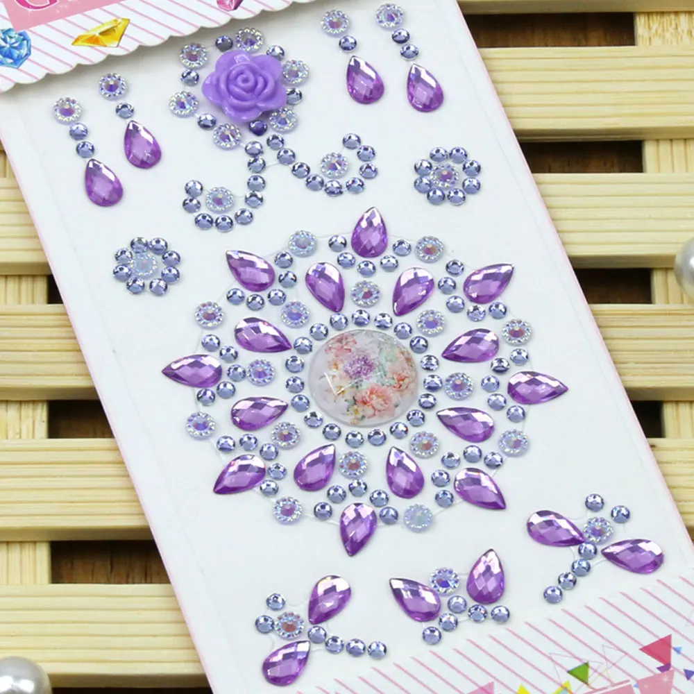 Пластиковые наклейки с кристаллами для стемпинга украшения нот милые бумажные