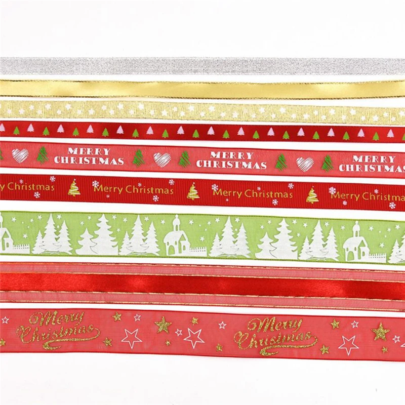 

Handicraft Multi Mixed Printed Satin Grosgrain Ribbons DIY Sewing Accessory Gift Wrap Ribbon For Christmas Wedding Decor 2020