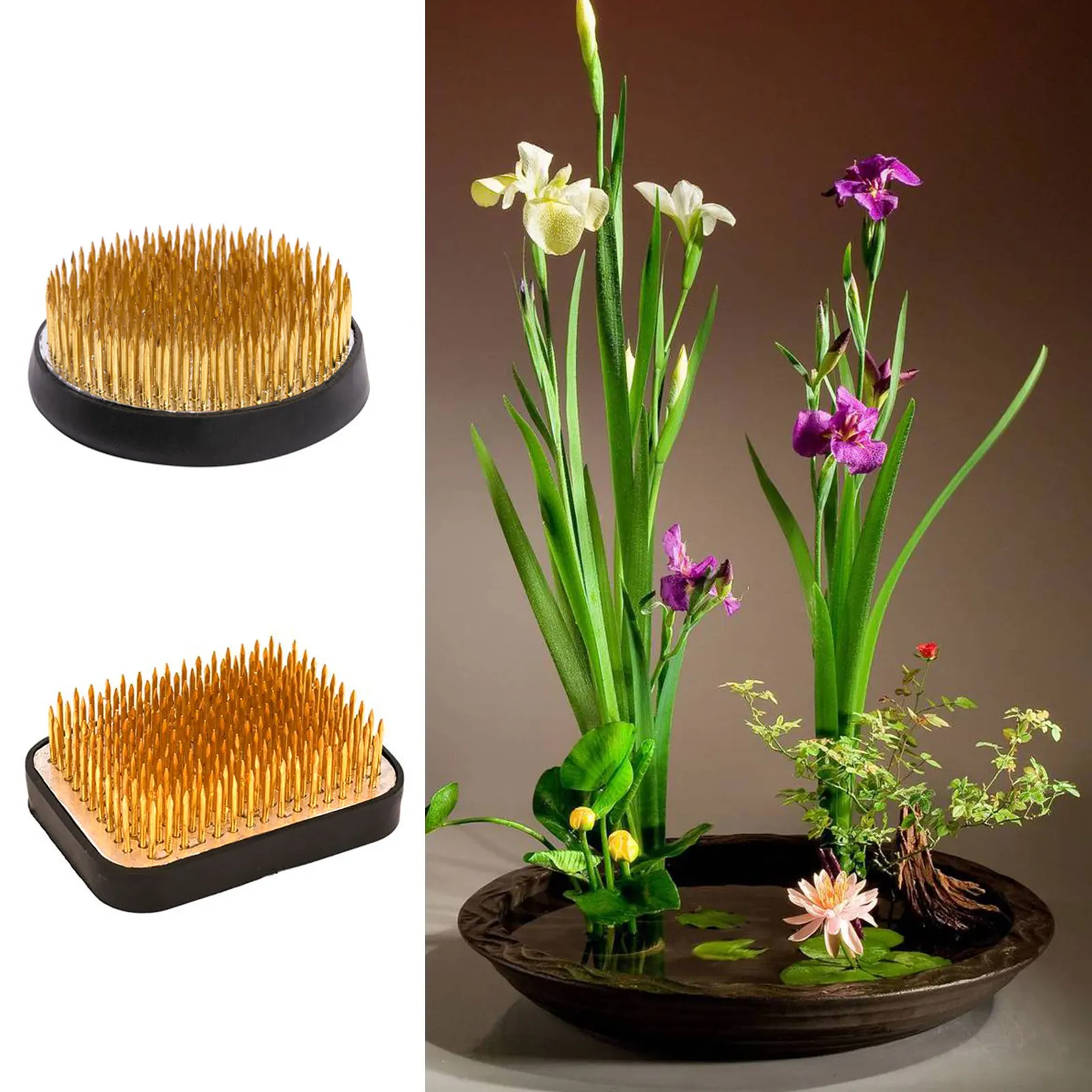 

Round copper needle flower arrangement with rubber sleeve Ikebana Flower Arrangement Supplies, Quality Flower Holder Pin Frog