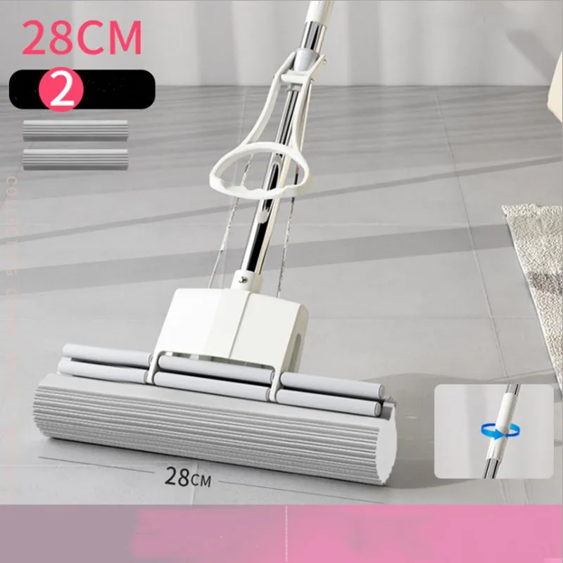 A1 Sponge Mop Head Household Hand-free Washing Absorbent Mop Oversized Roller Type Cotton Mop Ceramic Tiles Floor Cleaning - Цвет: A1