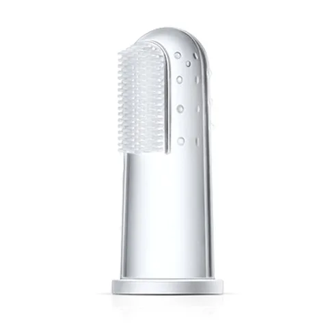 Зубная щетка-напальчник для ухода за ротовой полостью собак и кошек, цвет в ассортименте, 1/2 шт - изображение