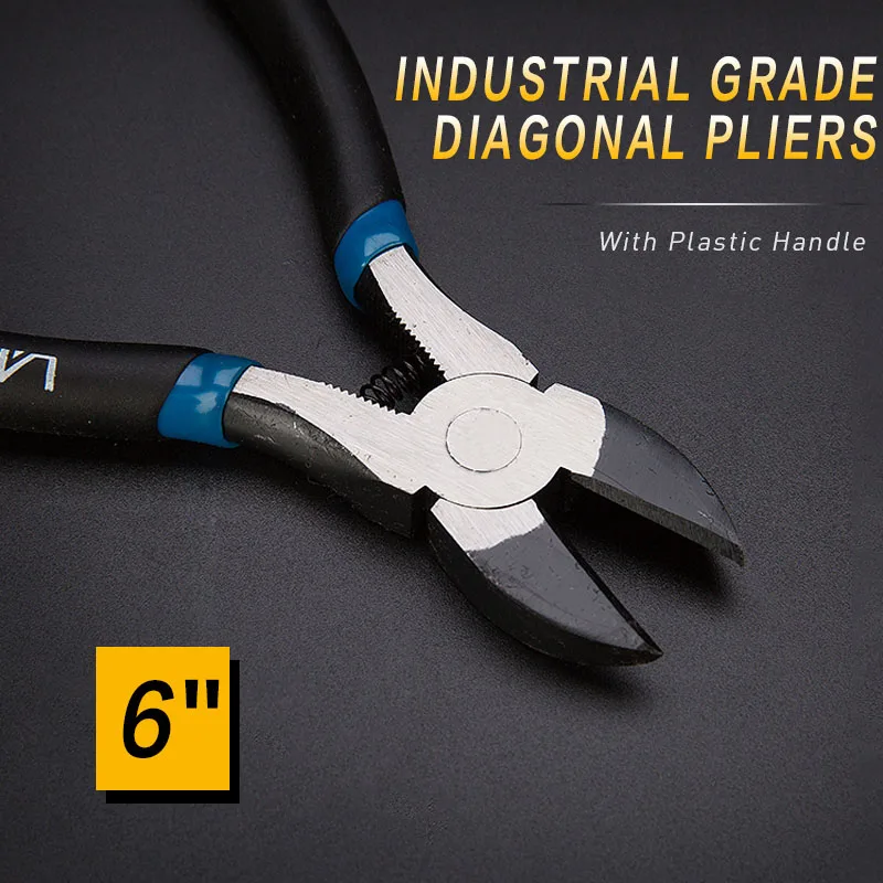 Flat nose 6 inch DTBD " 8" профессиональные инструменты, многофункциональные плоскогубцы, набор для зачистки, щипцы, резак, игла, щипцы для носа, ювелирные изделия, диагональные инструменты - Цвет: Flat nose 6 inch
