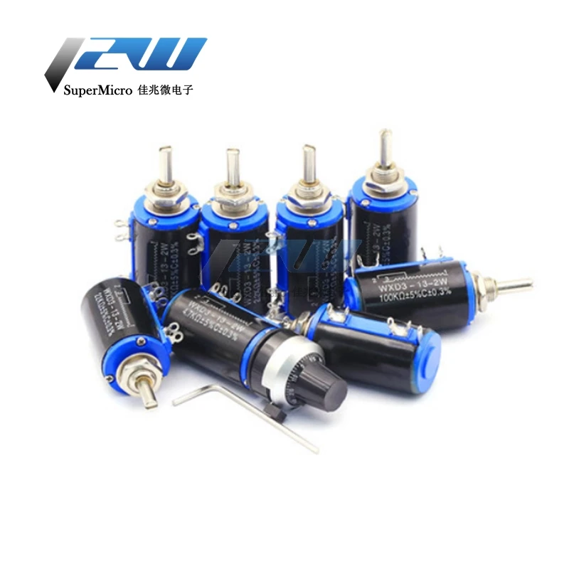 WXD3 13 2W 10K 100/220/470/680 Ом 2 Вт обмоточный многооборотный потенциометр 1K K 4 7 5 6 47K 8 100K