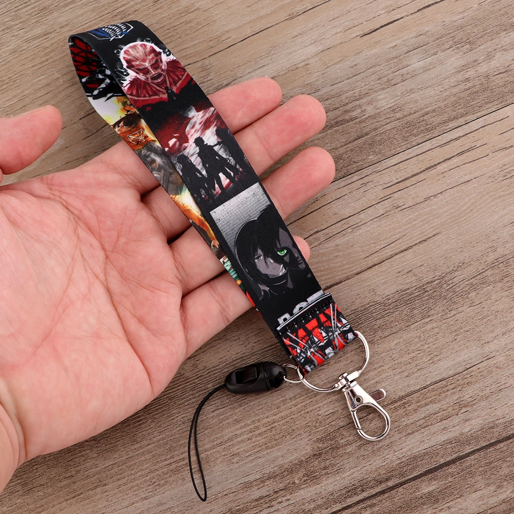 

JF836 Anime Lanyards Short Neck Strap Phone Buttons ID Card Holder Lanyard For Keys DIY Hanging Rope Cosplay Accessories Gifts