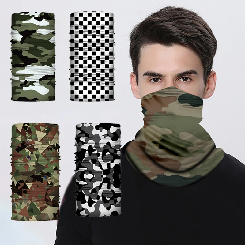 

Outdoor Sport Bandana Military Tube Scarf Fishing Cycling Tactical Hiking Face Cover Neck Gaiter Half Mask Headband Men Women