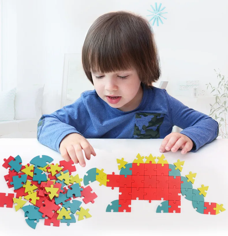 

Новинка, детский 3D-пазл с пряжкой, 40 штук, детская игрушка-животное, цифры, буквы, деревянные головоломки