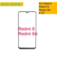 10pcslot for xiaomi redmi 8a touch screen panel front outer glass lens for redmi 8 front lcd glass touch screen with oca glue