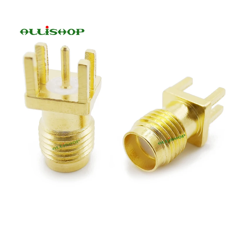 5 шт. sma female печатная плата панель Edge Mount Plug с 4 подставка для булавок прямой разъем