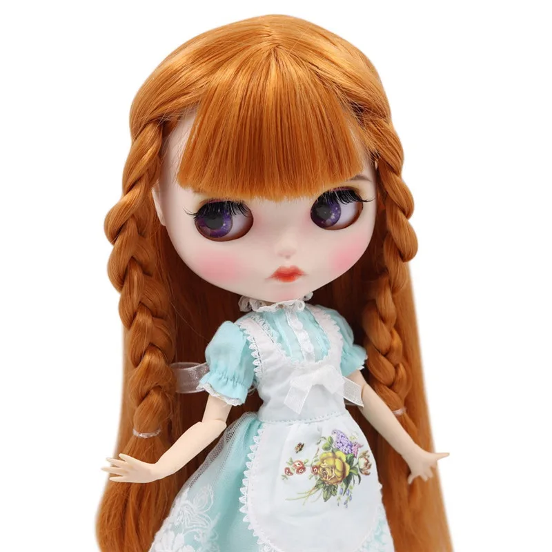 ICY Nude Blyth кукла для серии No. BL0145 оранжевый коричневый цвет волос резные губы матовое лицо индивидуальные лицо шарнир тела 1/6 bjd