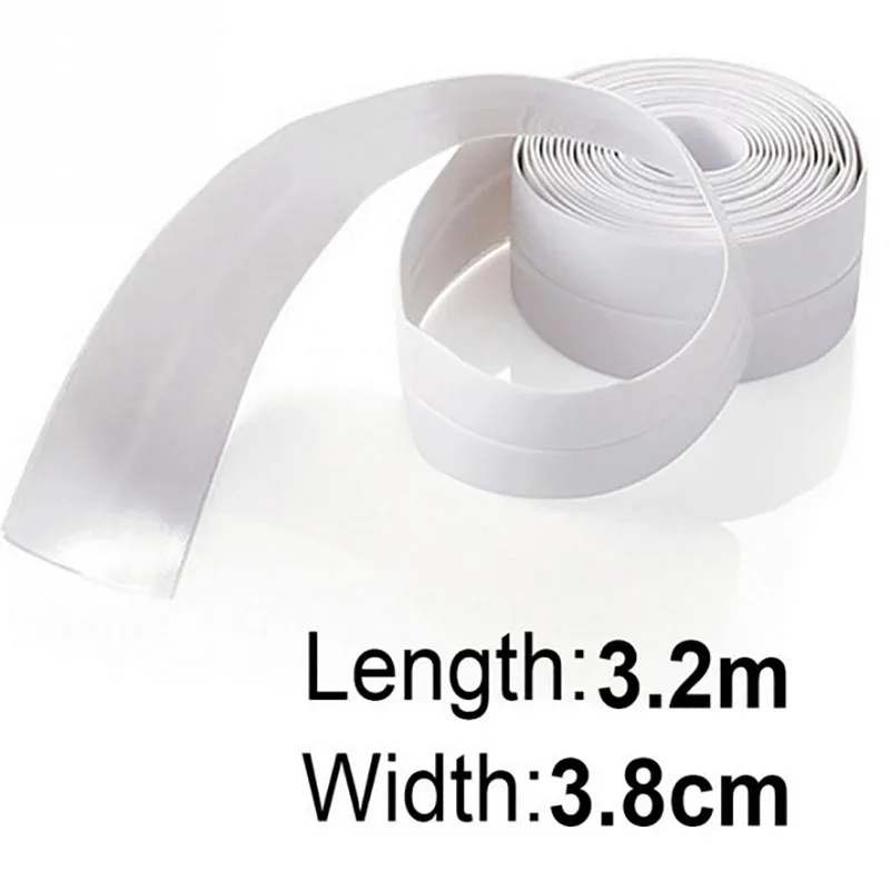 

1pcs Dropshipping Wall Sealing Tape Waterproof Mold Proof Adhesive Tape Kitchen Bathroom 3.2mx3.8cm Bathroom Accessories