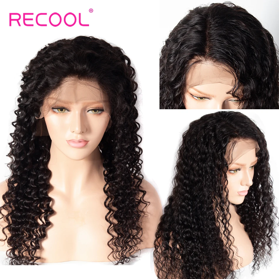 Парик Recool с глубокой волной 13x6 парики из человеческих волос на сетке спереди