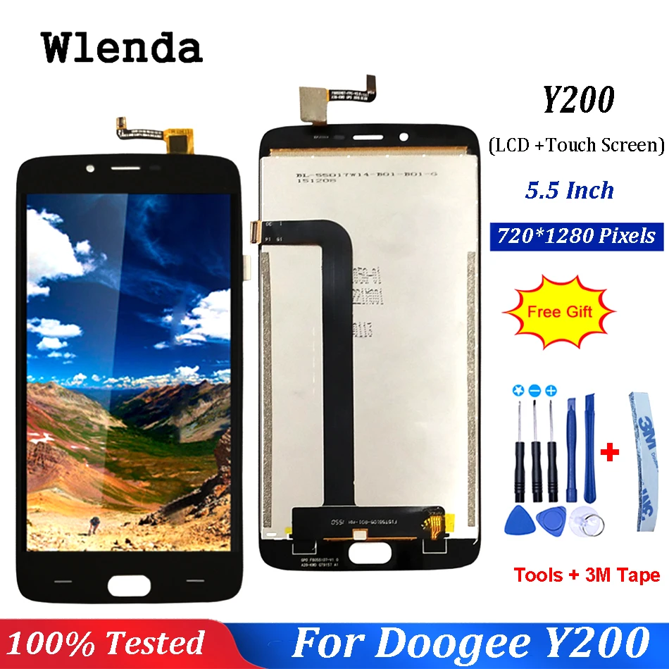 Запчасти для ремонта ЖК дисплея и сенсорного экрана Doogee Y200 5 дюйма Сменные