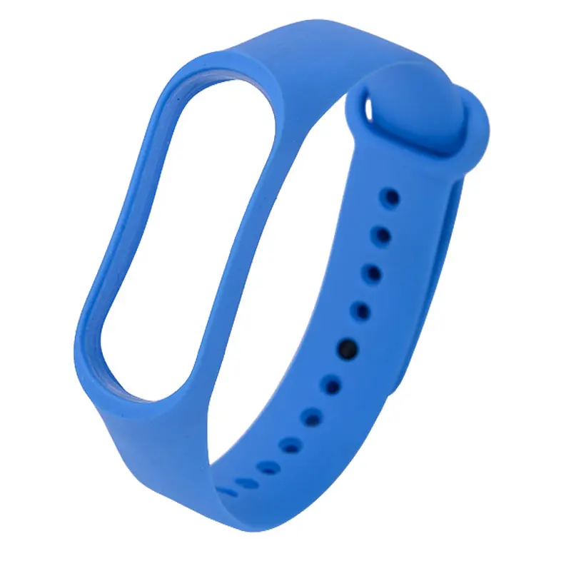 Blue Для Xiaomi mi Band 3 4 Ремешок Красочные Мягкие силиконовые сменные браслеты чехол для Xio mi Band 3 4 аксессуары для смарт-браслета - Цвет: Blue