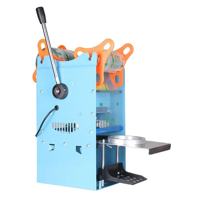 

Desktop Water Manual Yogurt Cup Sealing Machine with PP PAPER cups top size 75mm 80mm 90mm 95mm