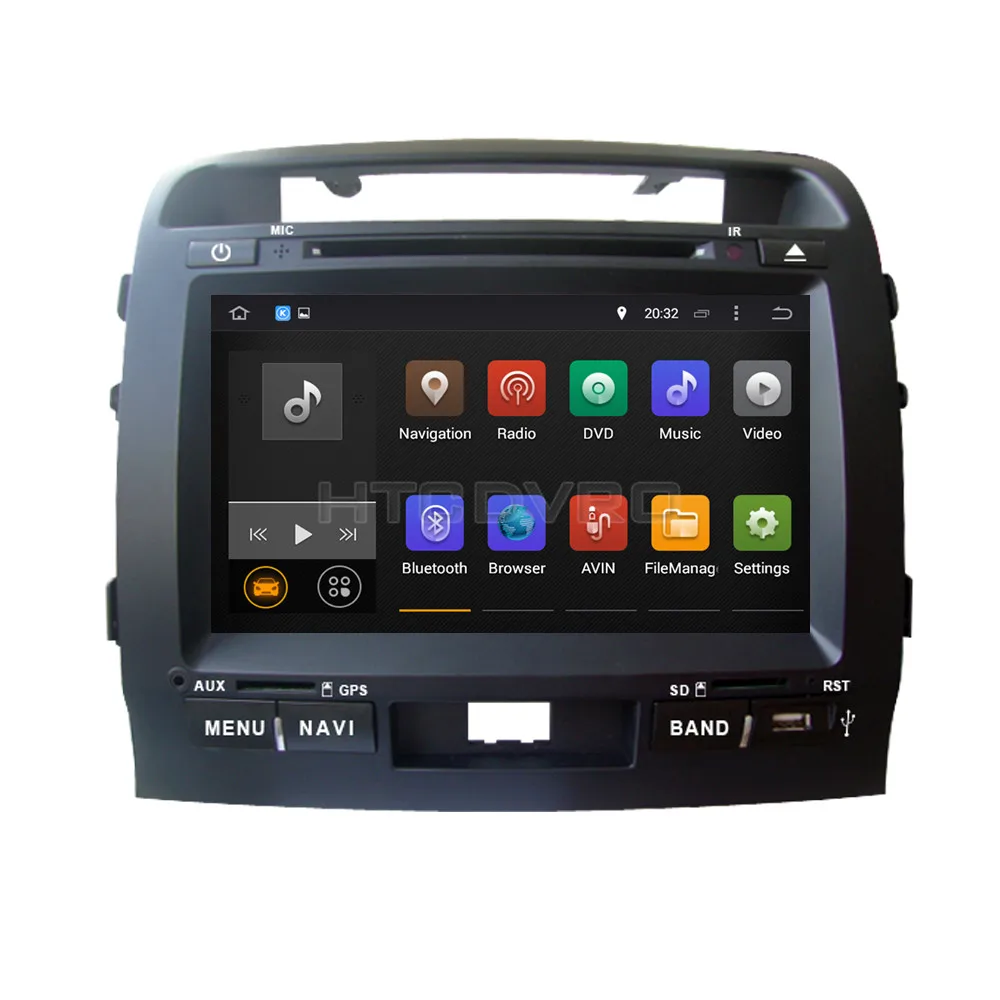Автомобильный DVD плеер ymodbht 9 дюймов 4G 8 ядер Android 0 7 1 для Toyota Land Cruiser LC200 2004 GPS RDS радио