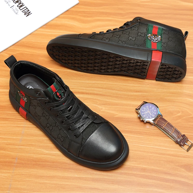 

Стильные ботинки для мужчин, мужские готические ботинки, зимняя обувь, мужские высокие кроссовки, модная мужская уличная одежда, черные бот...