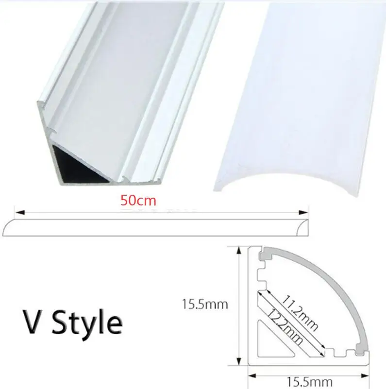 10pcs u v yw corner aluminium profile channel holder for led strip light bar under cabinet lamp kitchen closet free global shipping