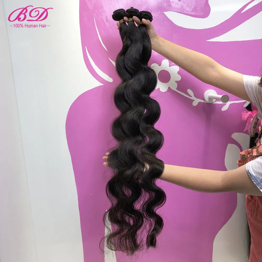 30 дюймов длинные парики из натуральных волос на пряди объемная волна 10A