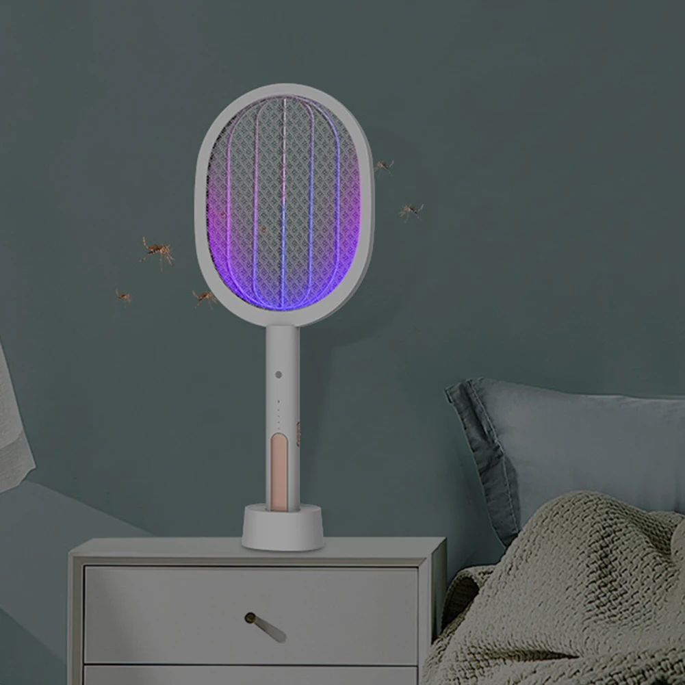 

3000V Electric Fly Swatter Mosquito Killer With UV Lamp 1200mAh Rechargeable Bug Zapper Summer Fly Swatter Trap Insect Racket