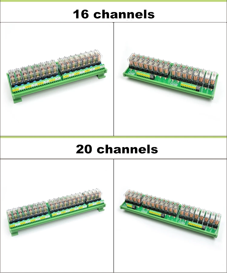 8 каналов 1NO+ 1NC DIN рейку интерфейс релейный модуль с OMRON G2R-1-E 16A вход DC 12 В 24 В PNP NPN совместимый