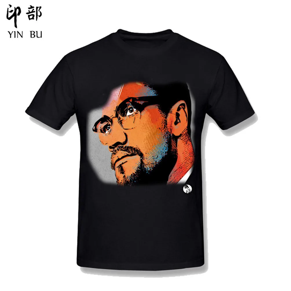 Мужская футболка Malcolm X с принтом маленькая ночь для взрослых Короткая