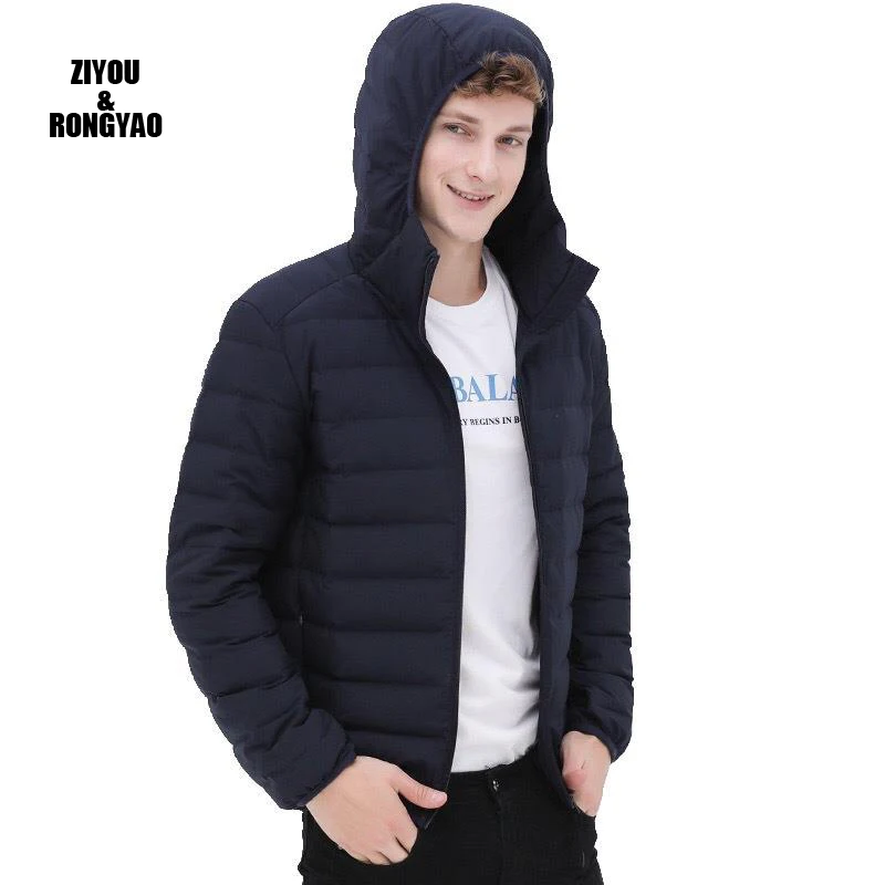 2020 модная мужская зимняя куртка-пуховик на каждый день со стоячим воротником