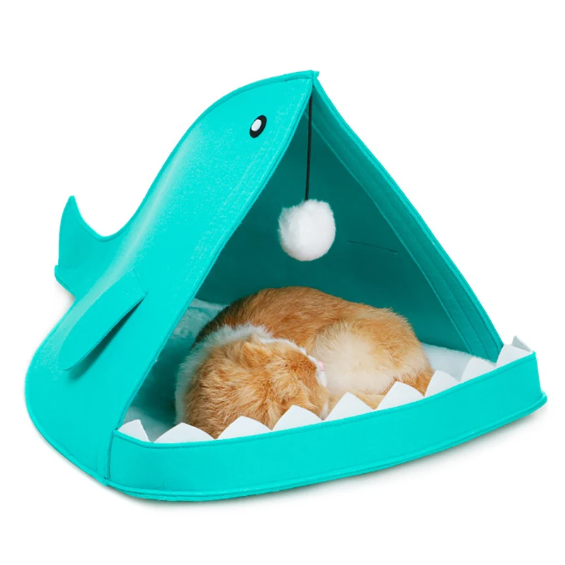 Funny Shark Shape Pet Dog Cat Bed House Mat Durable Kennel Doggy Puppy Cushion Basket Warm Portable Supplies | Дом и сад