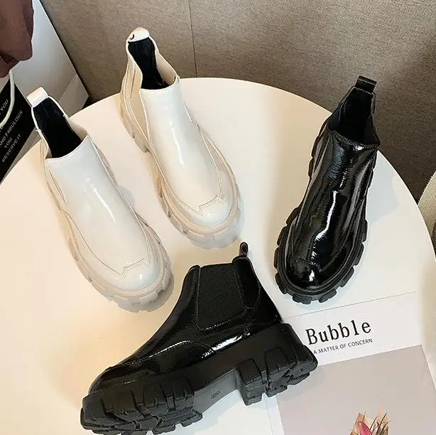 Женские ботильоны женские ботинки челси без шнуровки женская зимняя Осенняя