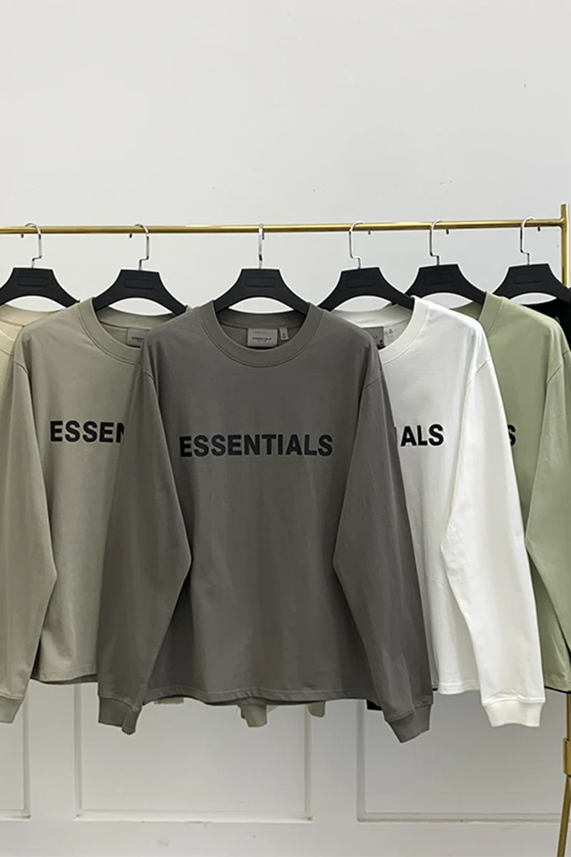 

2021 new high street double line 1:1 silicone letter printing cotton t-shirt for men and women couple bottoming shirt