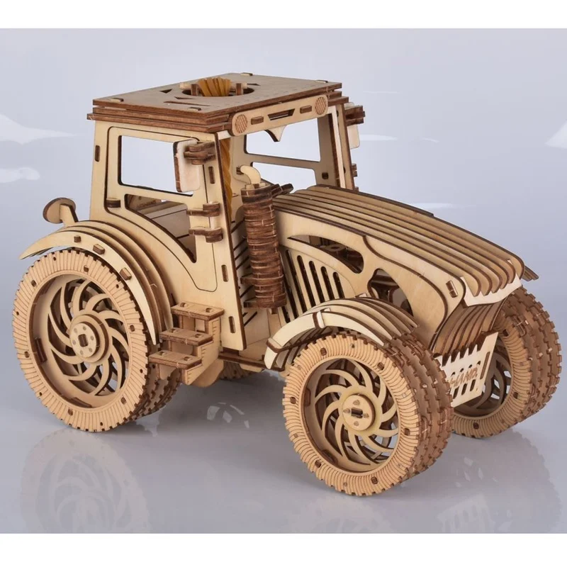 

392Pcs DIY Hand-made Tractor 3D Wooden Puzzle Toy Hand Made Jigsaw Gift