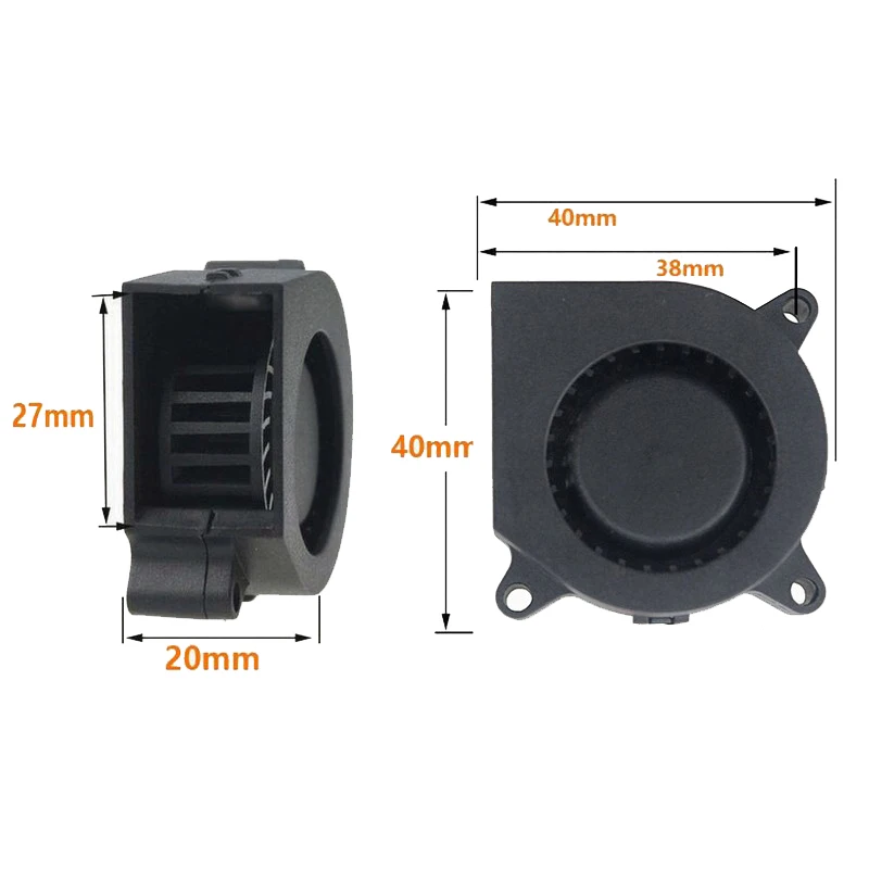 2pcs Gdstime 3D Printer Fan 40mm 4020 Turbo Blower 12V Ball Bearing Cooling 1m Cable x 20mm for Parts | Компьютеры и офис