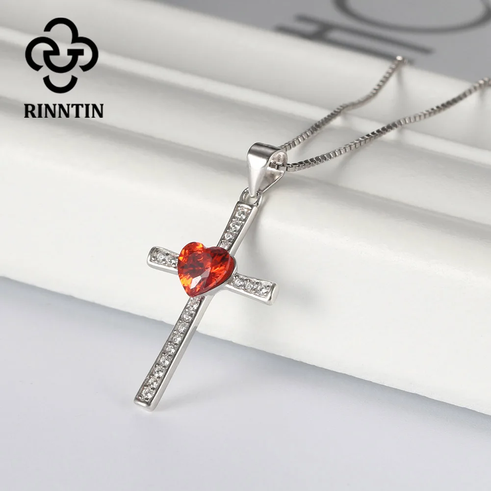 Rinntin женская подвеска из стерлингового серебра 925 пробы 6 цветов с цирконием и
