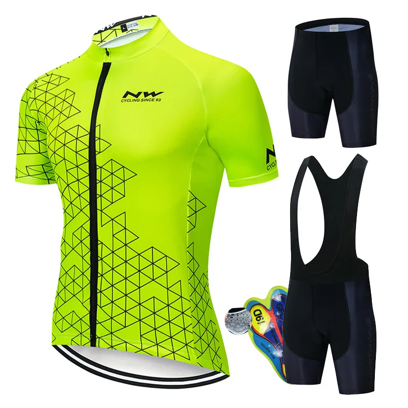 

2021 Summer Pro Cycling Jersey Set Mountain Bike Clothing Breathable BicycleClothes Sportswear For Mans Short CyclingJersey