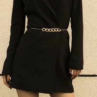 women fashion luxury brand harajuku punk metal chain belts gothic design gold sliver fashion female all match coat dress strap