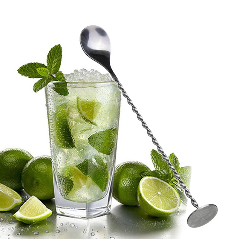 Stainless Steel Bar Spoon Long Twisted Cocktail Mixing Spiral Shaker Bartender Drink Stirrer Tools | Дом и сад