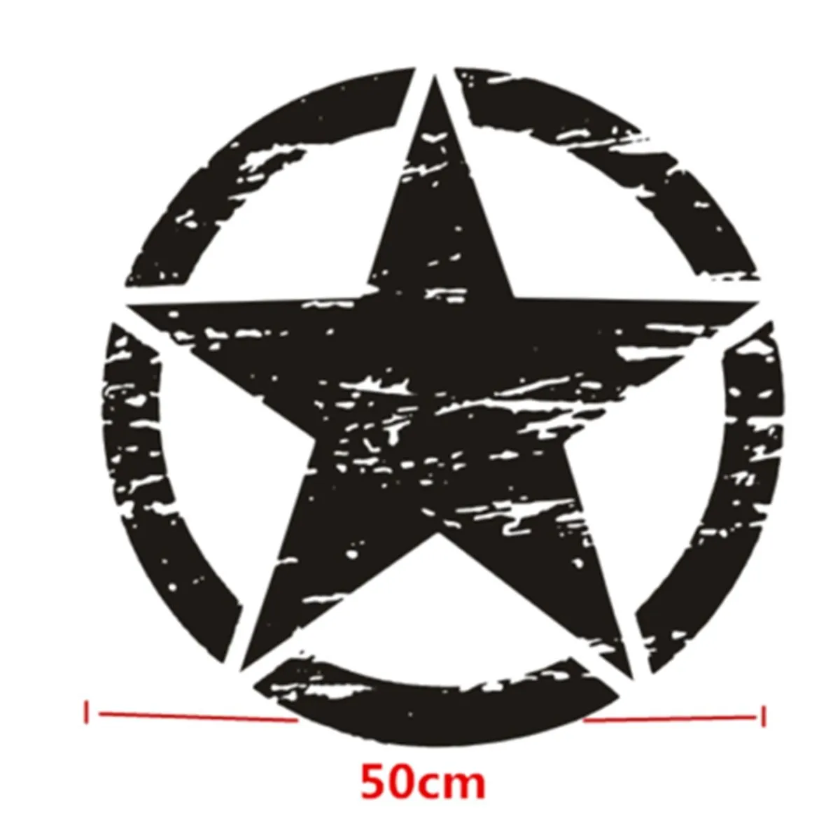 

Hood Army Star Decal Removable Sticker Vinyl Washable Waterproof Black