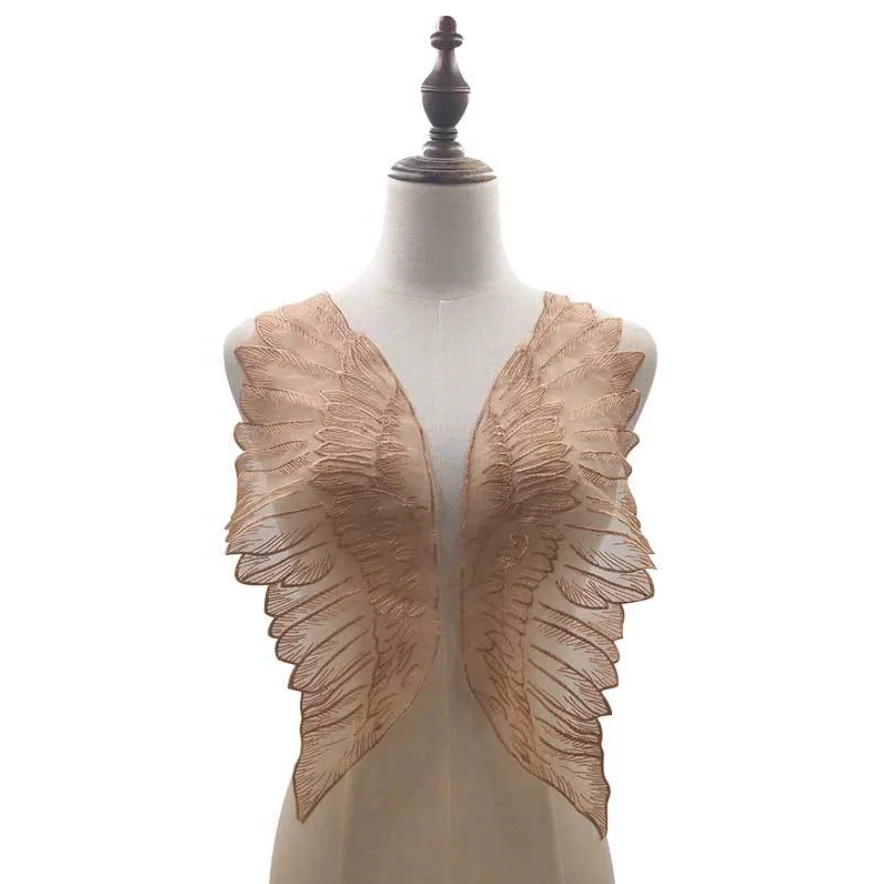 1 пара вышивки с сетчатой основой вышивка из органзы крылья кружевные аксессуары