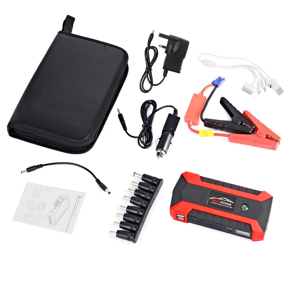 UK 89800mAh 12V lcd 4 USB Автомобильное зарядное устройство, зарядное устройство для автомобиля