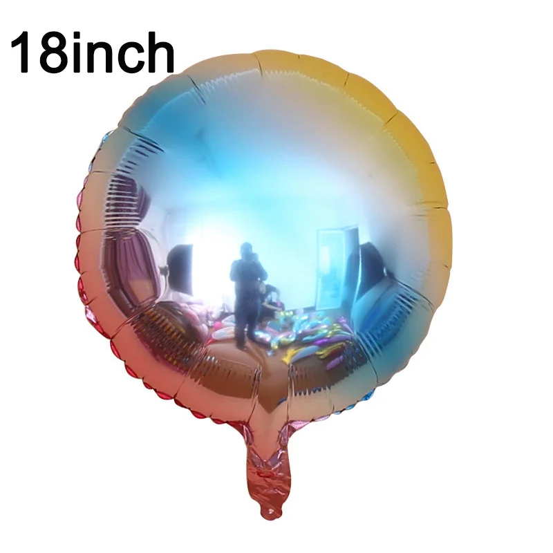 1pc round 1 шт. 32 дюйма фольгированные шары с цифрами, градиентные радужные шары, гелиевые шары, украшения для первого дня рождения, детские принадлежности для душа - Цвет: 1pc round