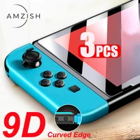 amzish 3pc 9h hd protective tempered glass for nintendo switch ns screen protector for nintendo switch lite protection film