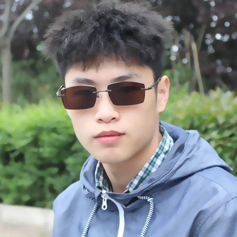 Защитное стекло Vazrobe коричневое без оправы с натуральным кристаллом для мужчин и