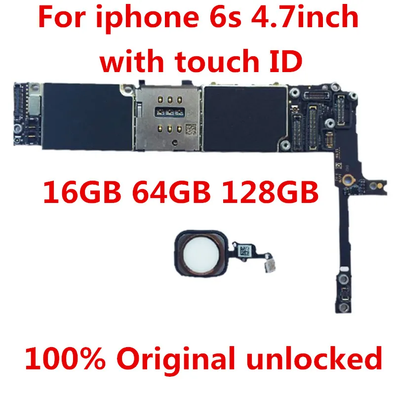 

For iPhone 6S 32GB Motherboard,100% Original unlocked for iphone 6S 32GB Logic boards With Touch ID 32 GB +tool+gi