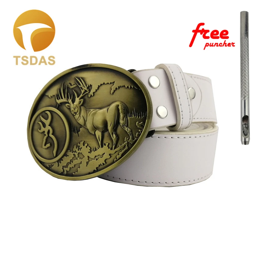 Ковбойские пряжки для ремня металлические 3D модели оленя бронзовые цвета