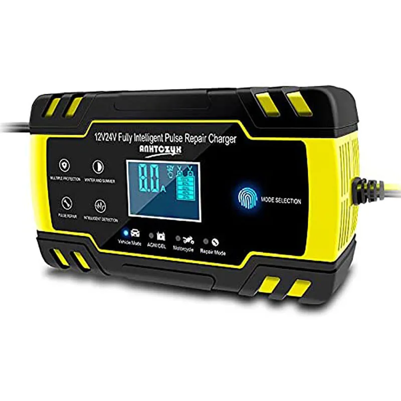 Зарядное устройство для аккумуляторов с сенсорным экраном 12 В/8 А 24 В/4 а 3