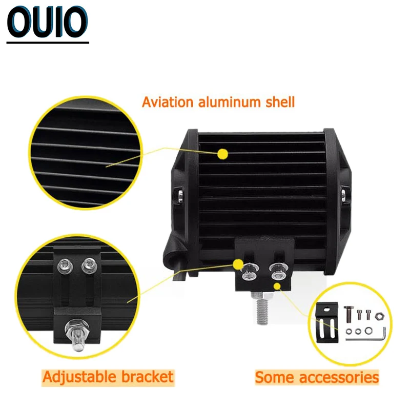 4 дюйма рабочий светильник Бар Светодиодный точечный 324 Вт внедорожных Barra