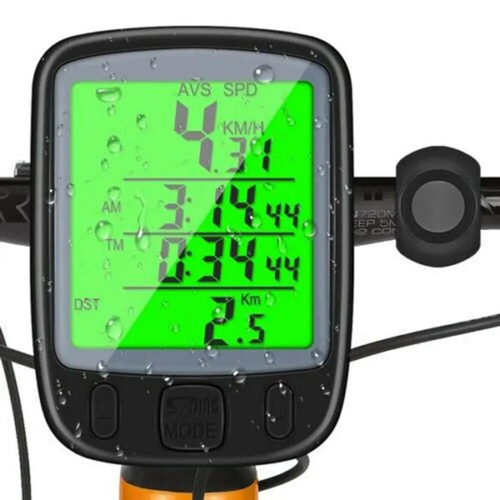 

Vehemo Bicycle Speedometer LCD Black Riding Odometer Bike Computer Outdoor Sports Waterproof Portable