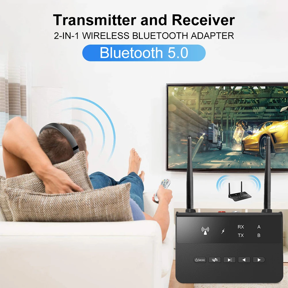 

2 в 1 80 м Диапазон Bluetooth 5,0 приемник передатчик CSR Aptx аудио адаптер 3,5 мм аудио TX RX RCA искусственная мощность