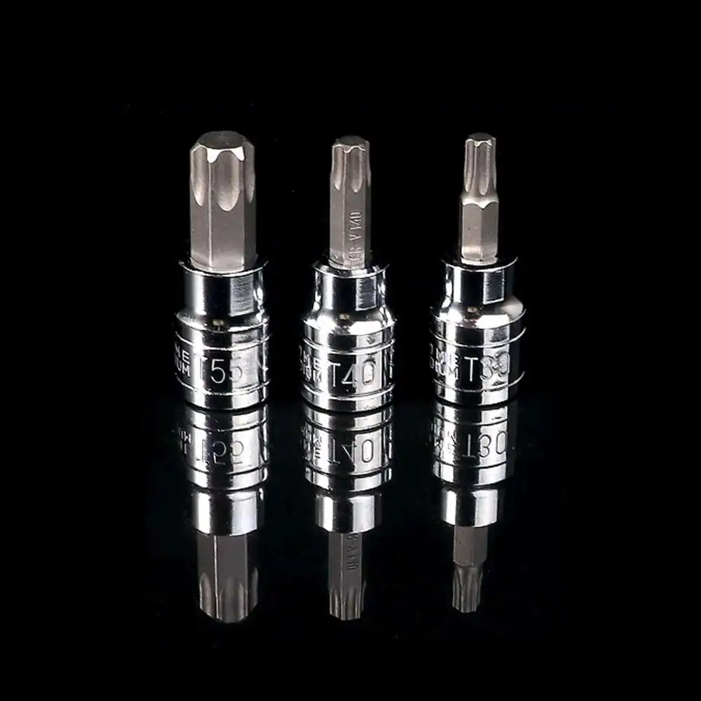 

10 Pieces T10-T55 3/8'' Drive CRV Torx Hex Bit Socket Set For Impact Wrench
