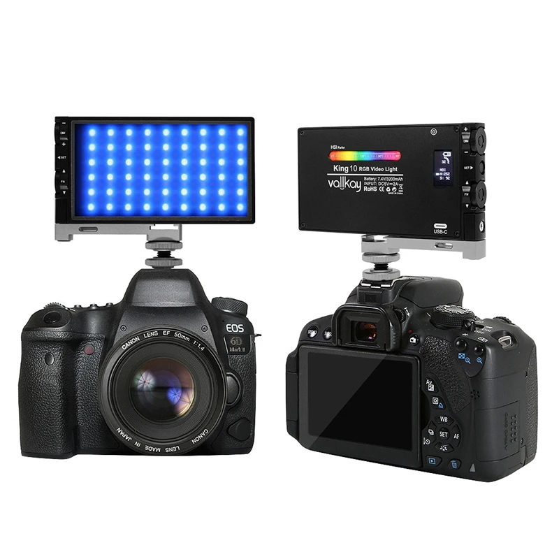 RGB 2500K 8500K полноцветный светодиодный светильник с регулируемой яркостью для