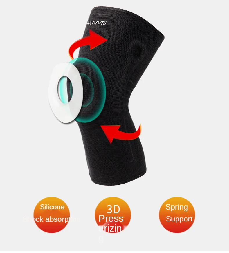 

Sports Knee Pads Spring Knitted Nylon Knee Pads Cycling Basketball Outdoor Mountaineering Protective Gear